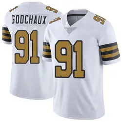 Men's Davon Godchaux New Orleans Saints Color Rush Jersey - White Limited