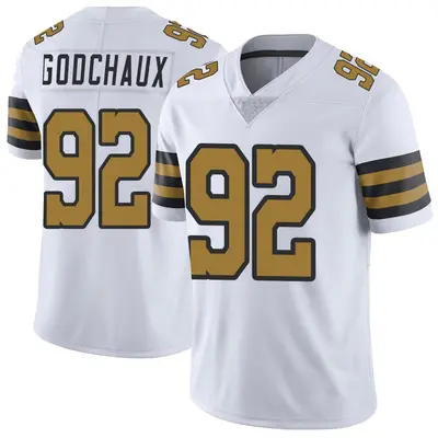 Men's Davon Godchaux New Orleans Saints Color Rush Jersey - White Limited