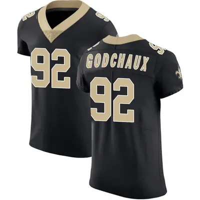 Men's Davon Godchaux New Orleans Saints Team Color Vapor Untouchable Jersey - Black Elite