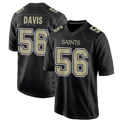 Men's Demario Davis New Orleans Saints Carbon Fashion Jersey - Black Game