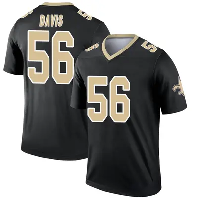 Men's Demario Davis New Orleans Saints Jersey - Black Legend