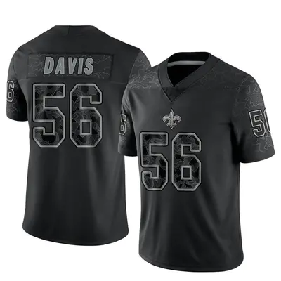 Men's Demario Davis New Orleans Saints Reflective Jersey - Black Limited
