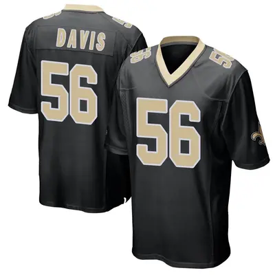 Men's Demario Davis New Orleans Saints Team Color Jersey - Black Game
