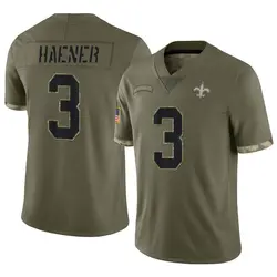 Men's Jake Haener New Orleans Saints 2022 Salute To Service Jersey - Olive Limited