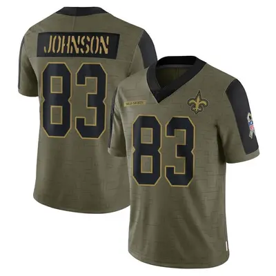 Men's Juwan Johnson New Orleans Saints 2021 Salute To Service Jersey - Olive Limited