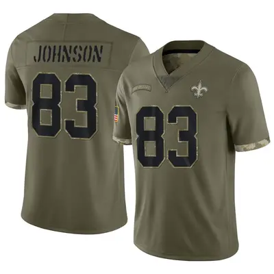 Men's Juwan Johnson New Orleans Saints 2022 Salute To Service Jersey - Olive Limited