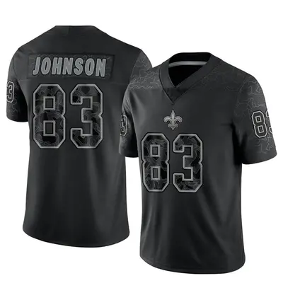 Men's Juwan Johnson New Orleans Saints Reflective Jersey - Black Limited
