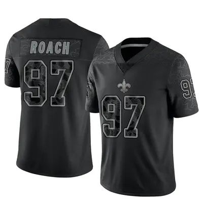Men's Malcolm Roach New Orleans Saints Reflective Jersey - Black Limited