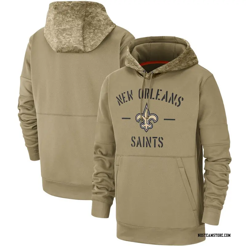 Men's New Orleans Saints Tan 2019 Salute to Service Sideline Therma ...