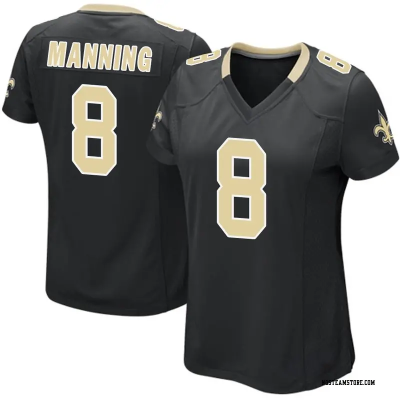 Women's Archie Manning New Orleans Saints Team Color Jersey - Black Game
