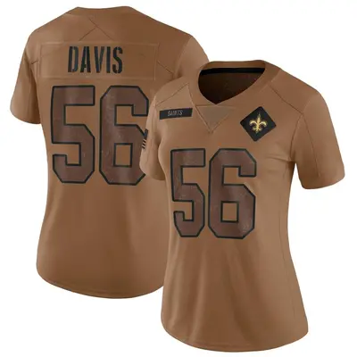 Women's Demario Davis New Orleans Saints 2023 Salute To Service Jersey - Brown Limited