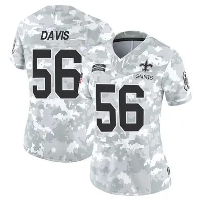 Women's Demario Davis New Orleans Saints 2024 Salute to Service Jersey - Arctic Camo Limited