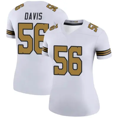 Women's Demario Davis New Orleans Saints Color Rush Jersey - White Legend