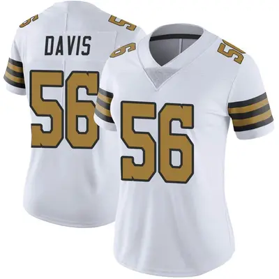 Women's Demario Davis New Orleans Saints Color Rush Jersey - White Limited