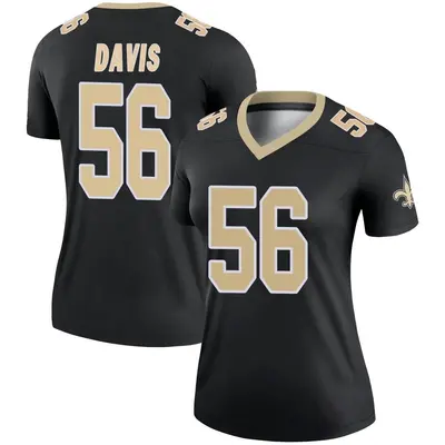 Women's Demario Davis New Orleans Saints Jersey - Black Legend