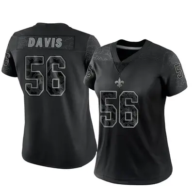 Women's Demario Davis New Orleans Saints Reflective Jersey - Black Limited