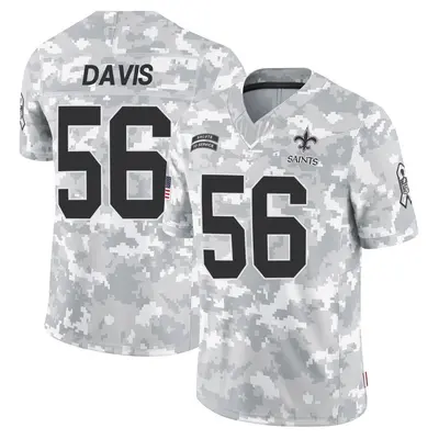 Youth Demario Davis New Orleans Saints 2024 Salute to Service Jersey - Arctic Camo Limited