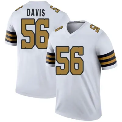 Youth Demario Davis New Orleans Saints Color Rush Jersey - White Legend