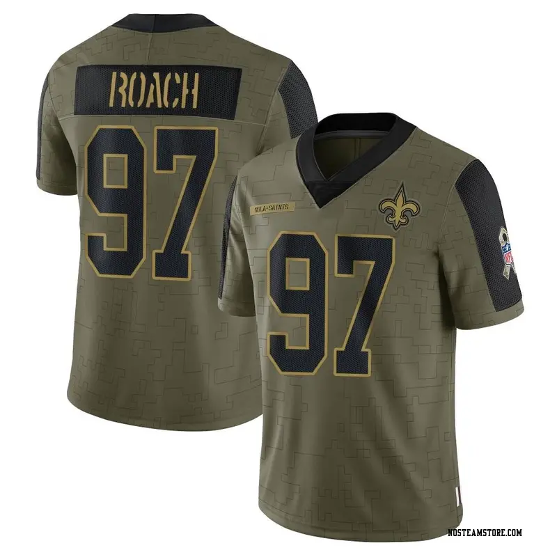 Youth Malcolm Roach New Orleans Saints 2021 Salute To Service Jersey - Olive Limited