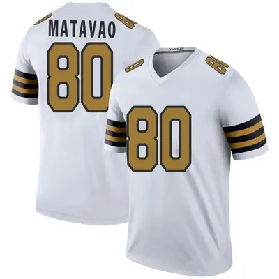 Youth Moliki Matavao New Orleans Saints Color Rush Jersey - White Legend